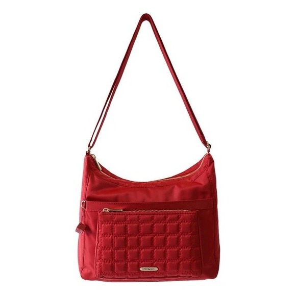 Hedgren Aspire Kalpana Water Repellent Hobo Bag in Sun Dried Tomato New - Picture 1 of 3